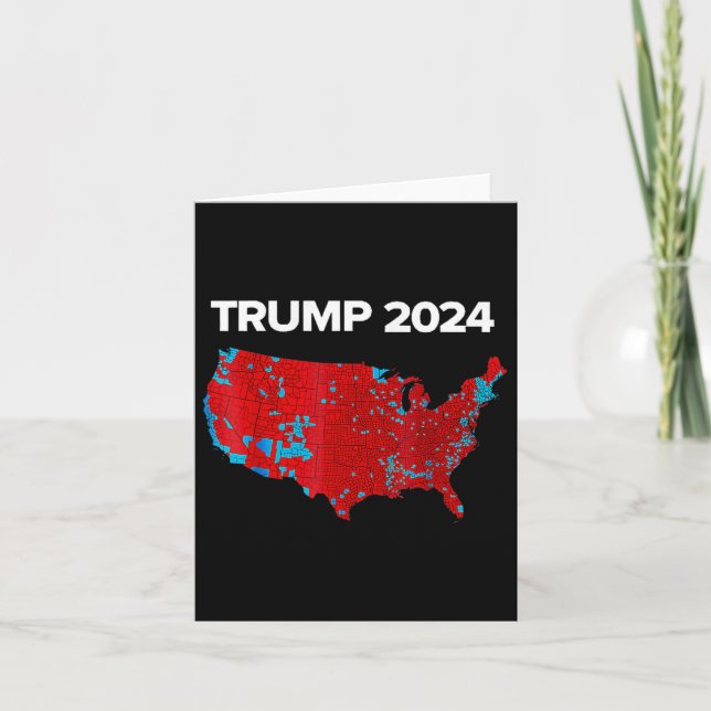 Accurate Map Of 2024 Election Results Trump Mega  Card (Front)