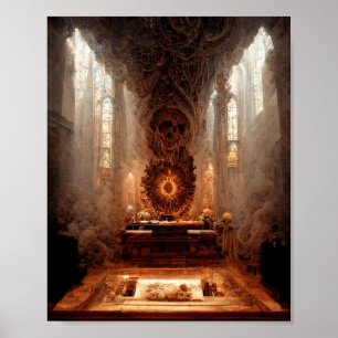 Accursed Altar Dark Fantasy Art Poster
