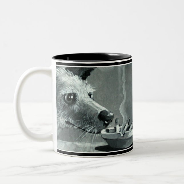 ACD Butt Sniffing Dog Mug (Left)