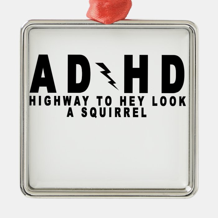 ACDC ADHD Highway to Hey Look a Squirrel tee MN.p Christmas Tree Ornament