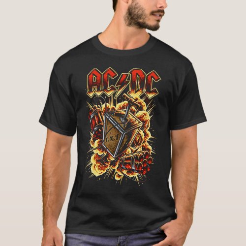ACDC rock music metal band guitar vintage  T_Shirt