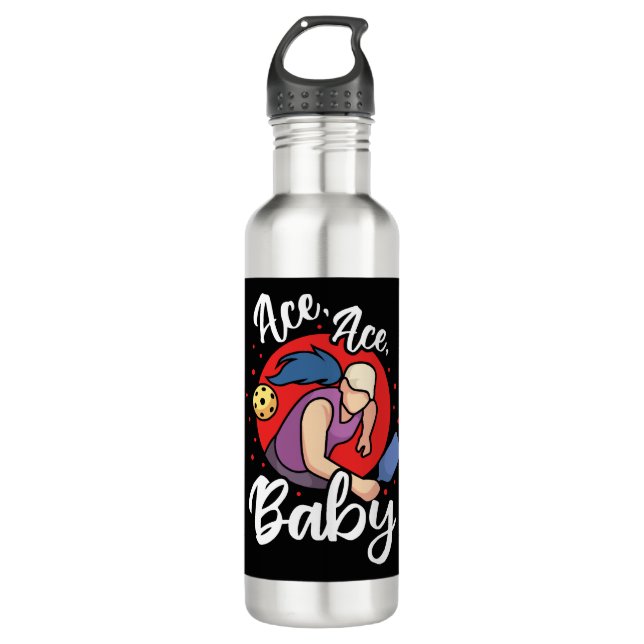 Ace Ace Baby - Pickleball Clothes Stainless Steel Water Bottle (Front)