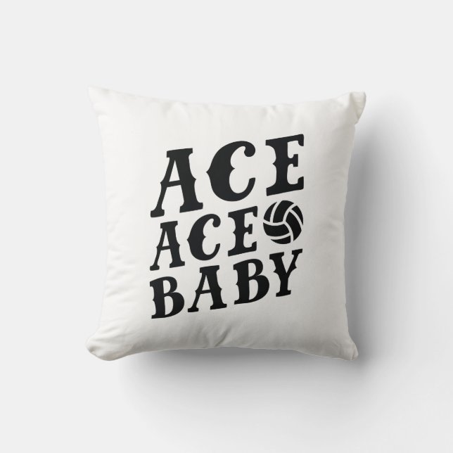 Ace Ace Baby Throw Pillow (Front)