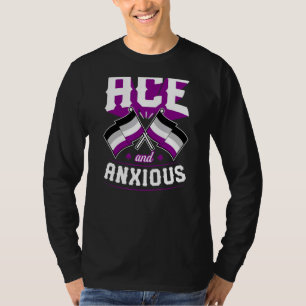Ace And Anxious Cute Asexual Pride Flag Ace Aesth T-Shirt