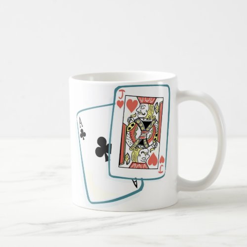 Ace and Jack Poker Cards Coffee Mug