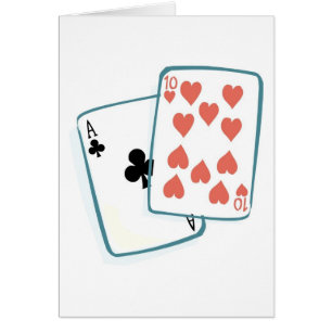 Ace and Ten of Hearts Playing Cards