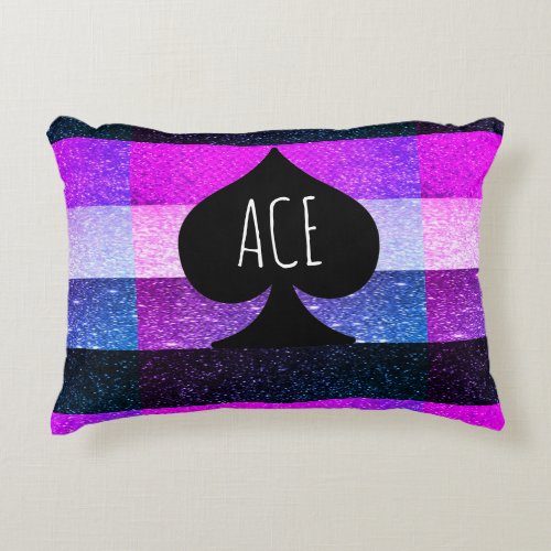 Ace Asexual Glitter Pillow