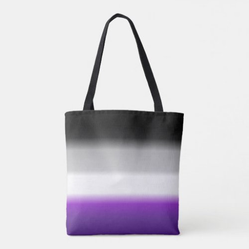 Ace Asexual Gradient Pride Flag Horizontal Stripe Tote Bag