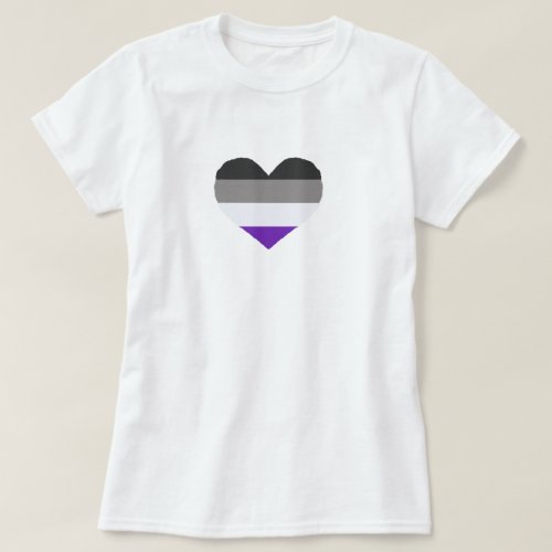 AceAsexual Pride Heart T_Shirt