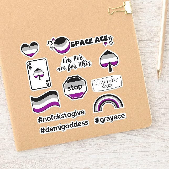 Ace Asexual Sticker (Notebook)