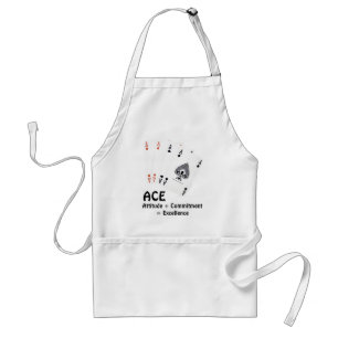 ACE Attitude + Commitment = Excellence Adult Apron