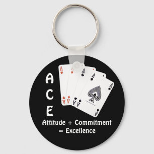 ACE Attitude + Commitment = Excellence Keychain