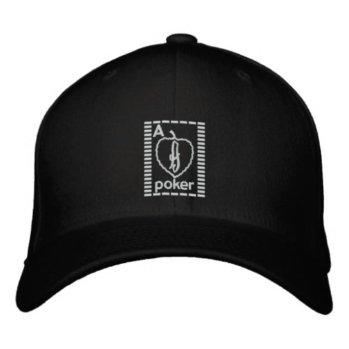 Ace Card Poker Embroidered Baseball Cap