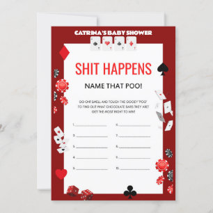 Ace Casino Baby Shower - Editable Name, 5x7 Invitation