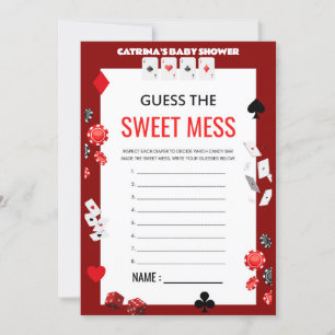 Ace Casino Baby Shower - Editable Name, 5x7 Invitation