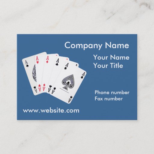 Customizable Ace Company Business Card