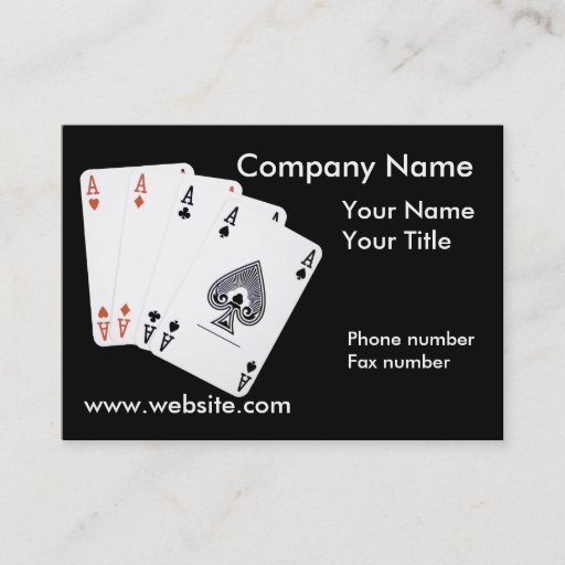 Customizable Ace Company Business Card