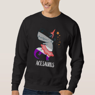 Ace Dancing T-Rex Tyrannosaurus Asexual Pride Ace  Sweatshirt