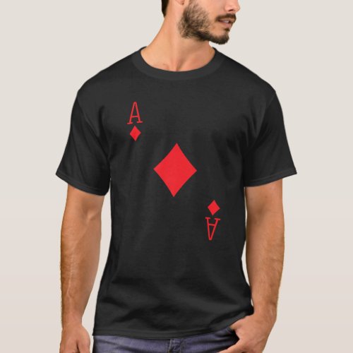 Ace Diamonds Poker Texas Hold Em Deck Cards Playin T_Shirt