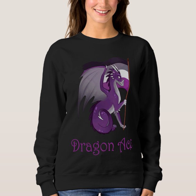 ACE Dragon  Asexual LGBT Dragon Sweatshirt (Front)