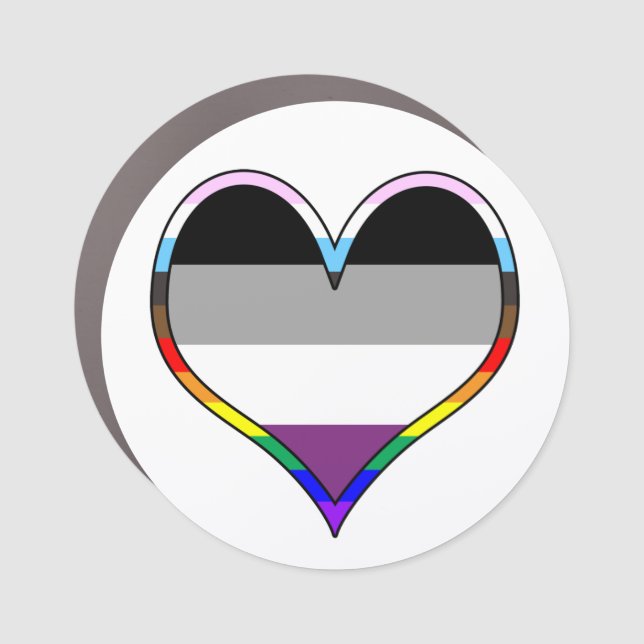 Ace Heart Car Magnet (Front)