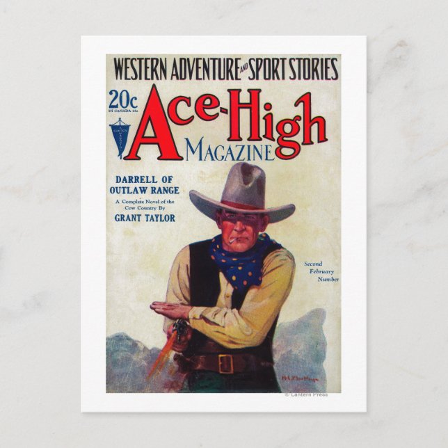 Ace High Magazine Cover Postcard (Front)