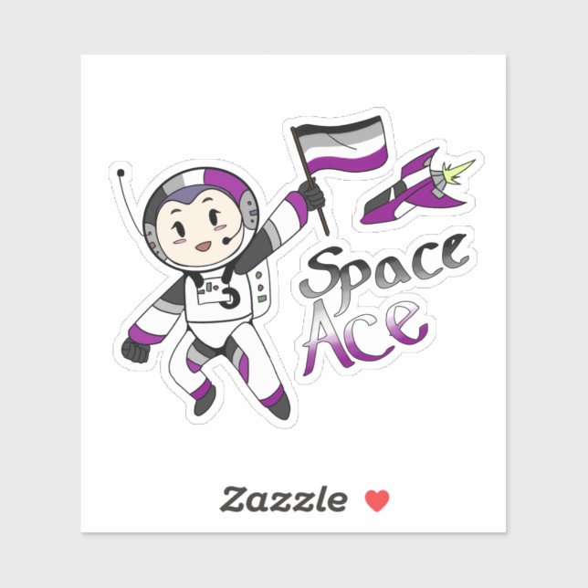 Ace in Space (Asexual Pride) Sticker (Sheet)