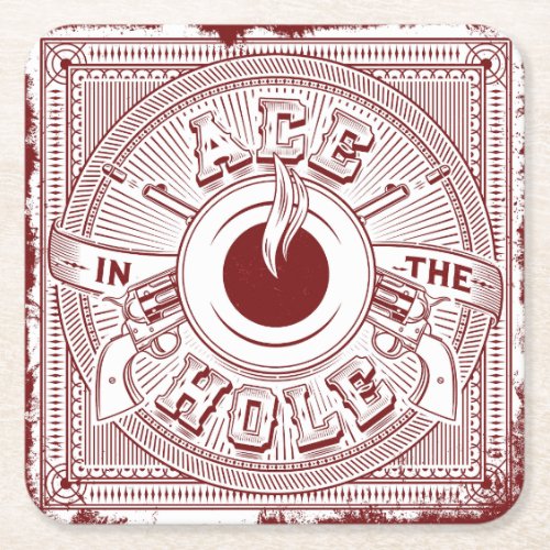 Ace in the Hole Party Paper Coasters