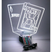 Ace & Jack Blackjack Light Lamp LED Personalized (Front)