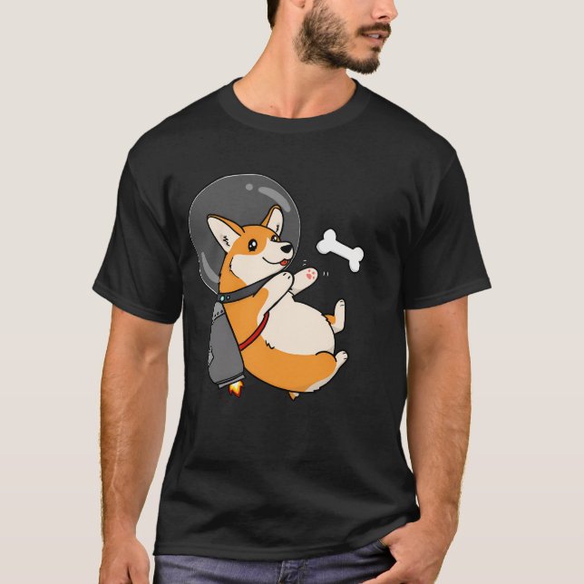 ace Jetpack Corgi T-Shirt (Front)