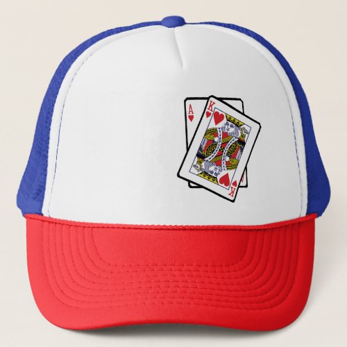 Ace  King of Hearts 21st Birthday  Trucker Hat