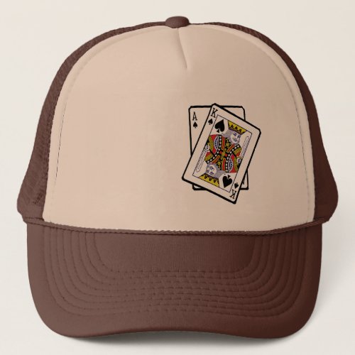 Ace  King of Spades 21st Birthday Trucker Hat