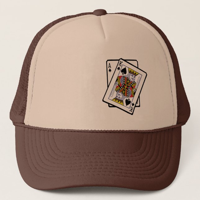Ace & King of Spades 21st Birthday Trucker Hat (Front)