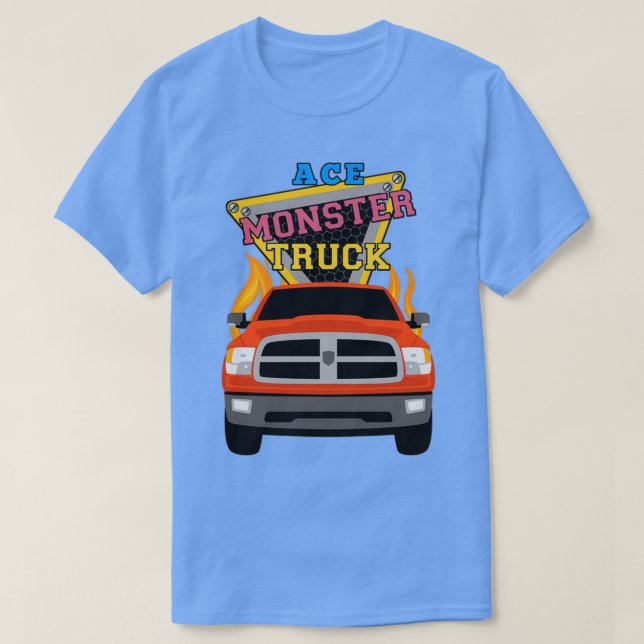 Ace name with monster truck T-Shirt (Design Front)