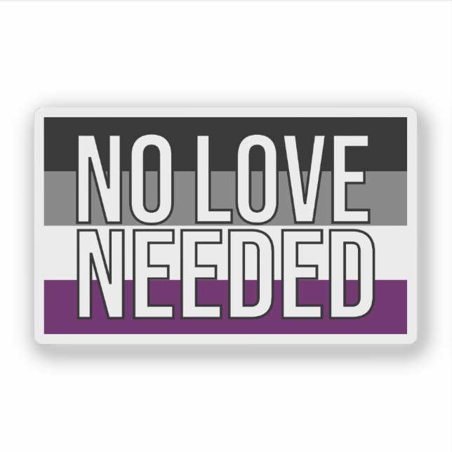 Ace No Love Needed Flag Sticker (Front)