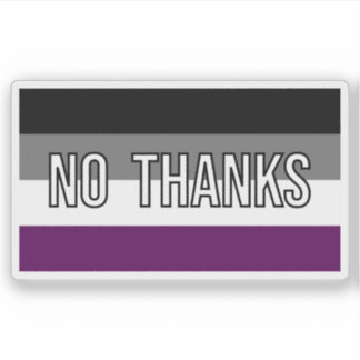 Ace No Thanks Funny Flag Sticker