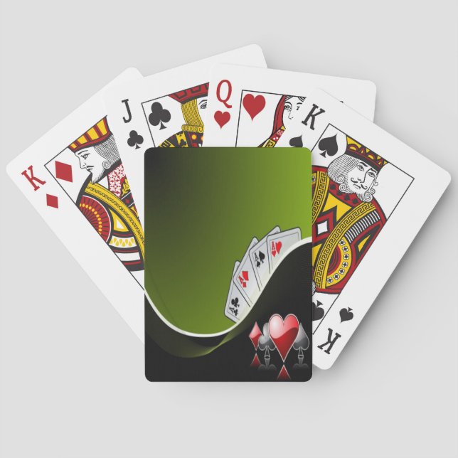 Ace of All Trades Playing Cards Green Background (Back)