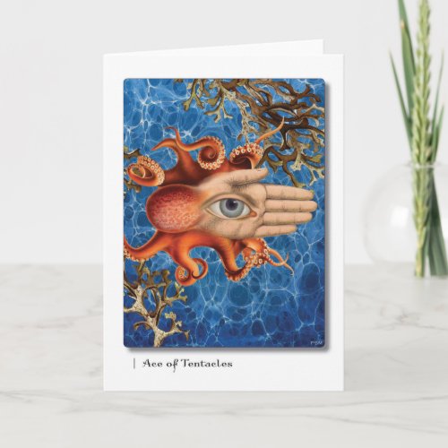 Ace of Attentacles Tarot Greeting Card