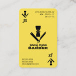 Ace Of Barbers Yellow Black Business Card at Zazzle