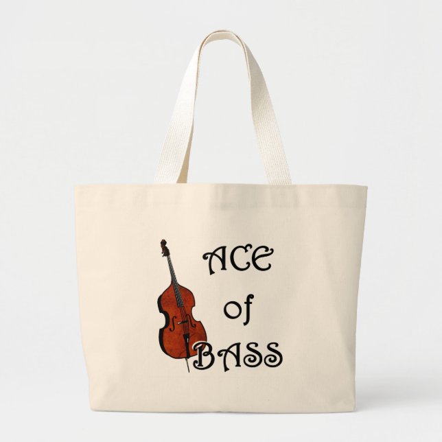 Ace of Bass Large Tote Bag (Front)