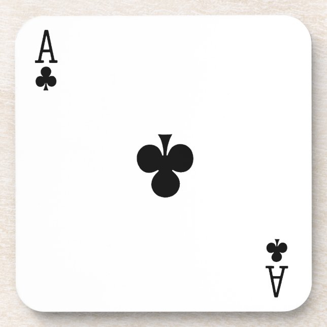 Ace of Clubs Card Game coaster (Front)