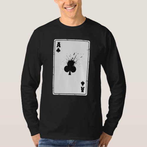 Ace Of Clubs Cards Deck Halloween Costume T_Shirt