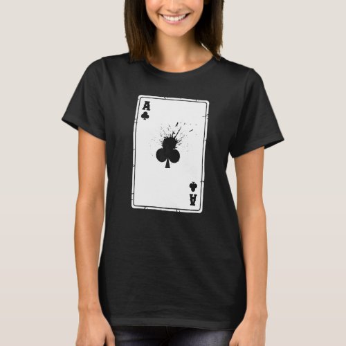 Ace Of Clubs Cards Deck Halloween Costume T_Shirt
