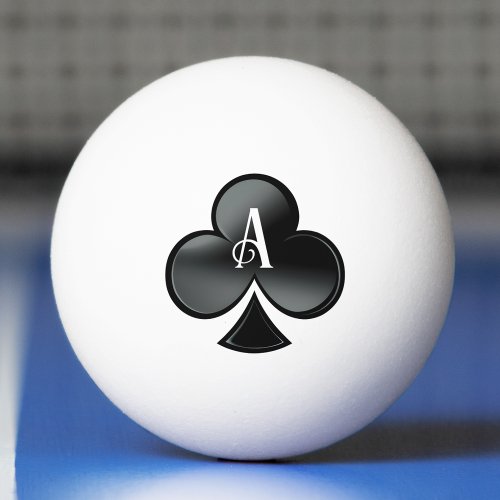 Ace of Clubs Casino Deck of Playing Cards Ping Pong Ball