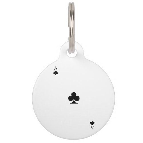 Ace of Clubs Pet Tag