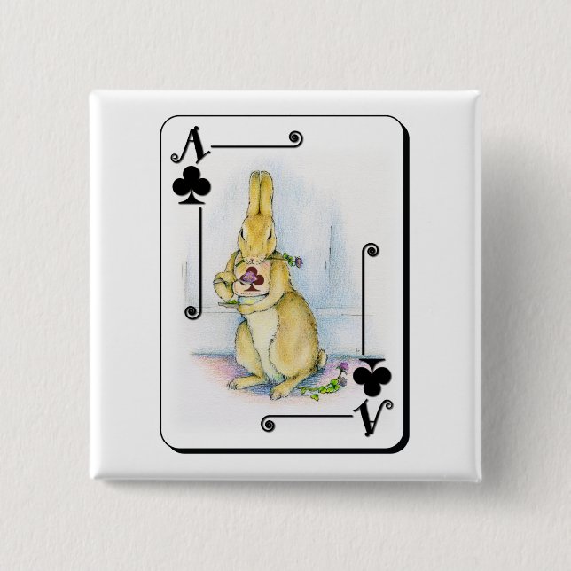 Ace of Clubs Pinback Button (Front)