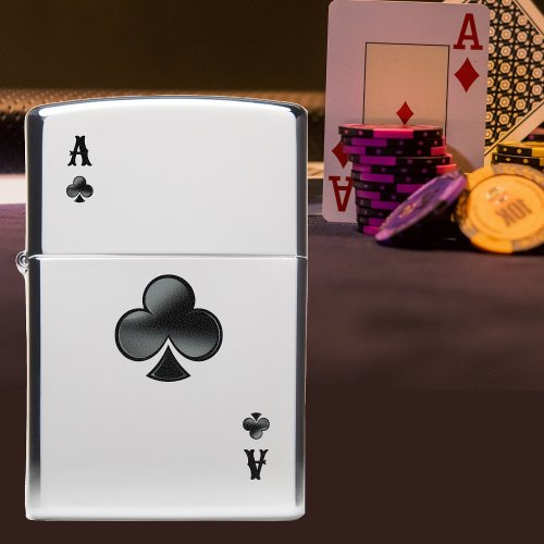 Ace of Clubs Playing Card Zippo Lighter