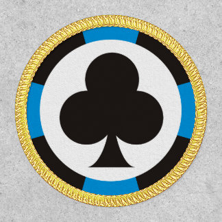 Ace of clubs poker chip card game apparel patch