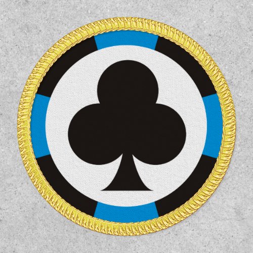 Ace of clubs poker chip card game apparel patch