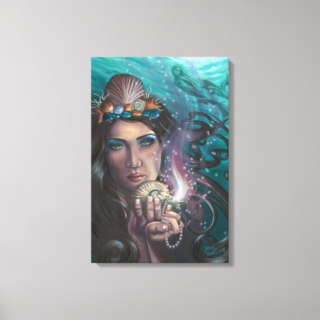 Ace of Cups Mermaid Canvas Art (Front)